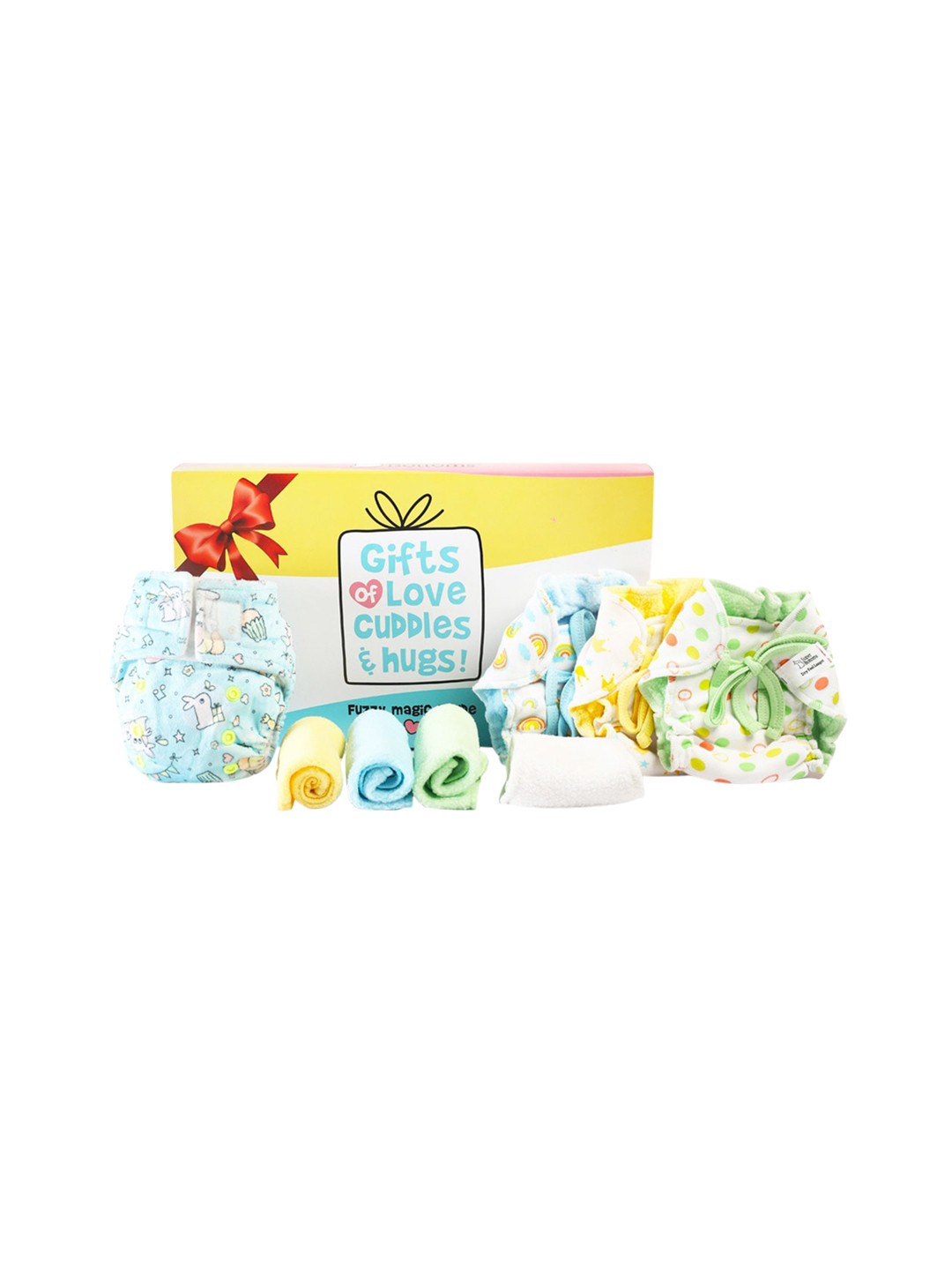 

SuperBottoms Multicolored Set of 9 Sustainable Baby Apparel Gift Set, Multi