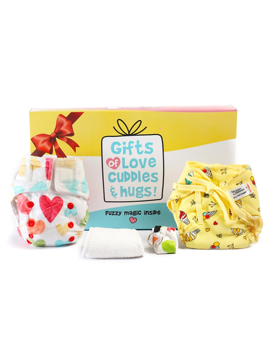 

SuperBottoms Set Of 5 Pure Cotton Sustainable Baby Apparel Gift Set, Yellow