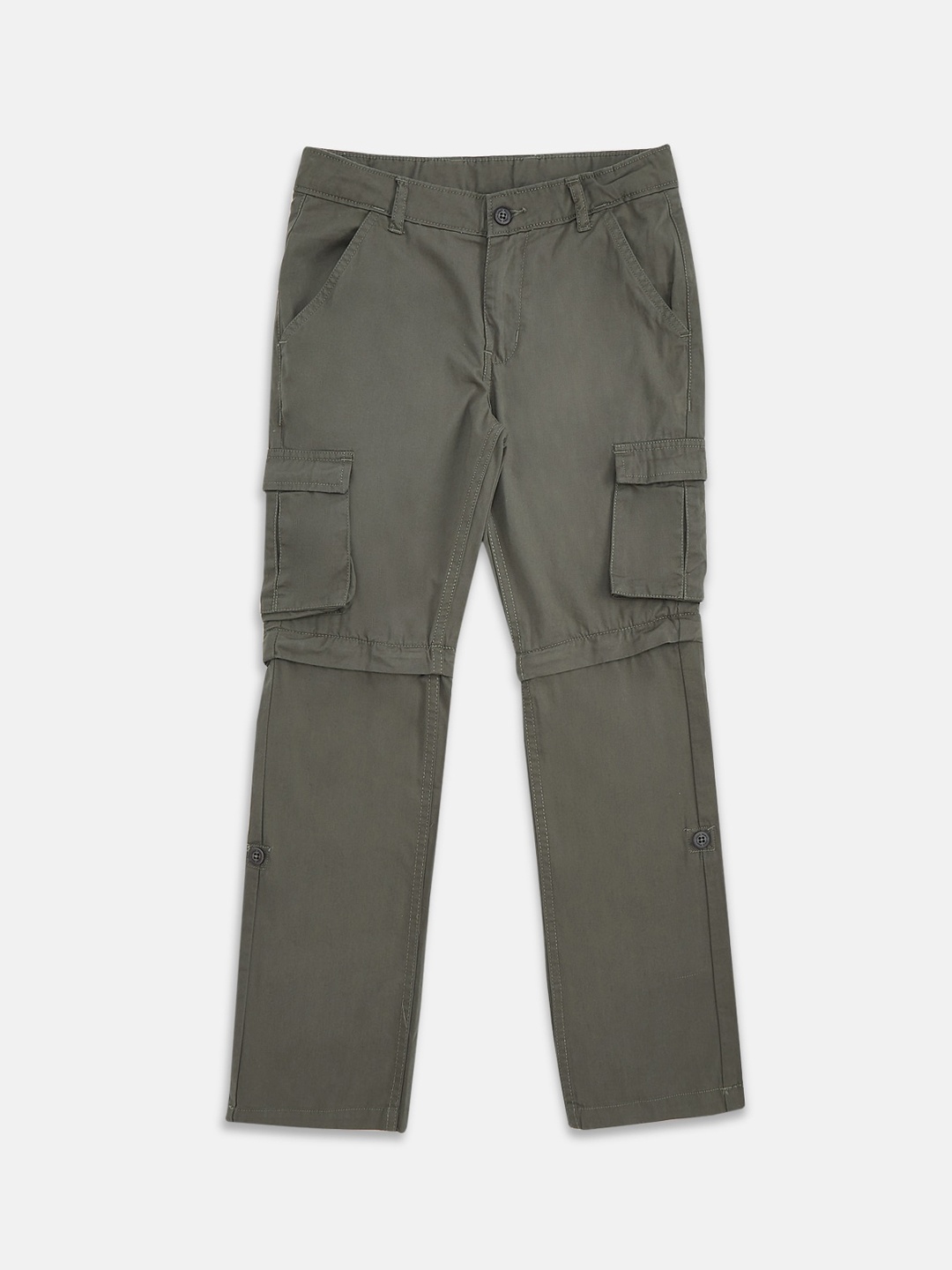 

Pantaloons Junior Boys Olive Green Cargos Trousers