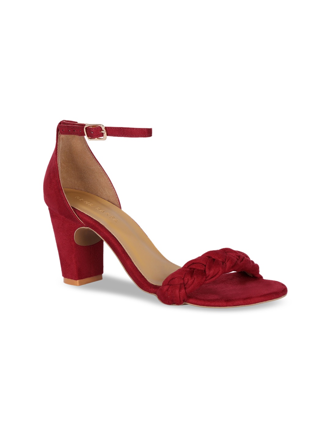 

BLUE BAKSA Maroon PU Block Heels