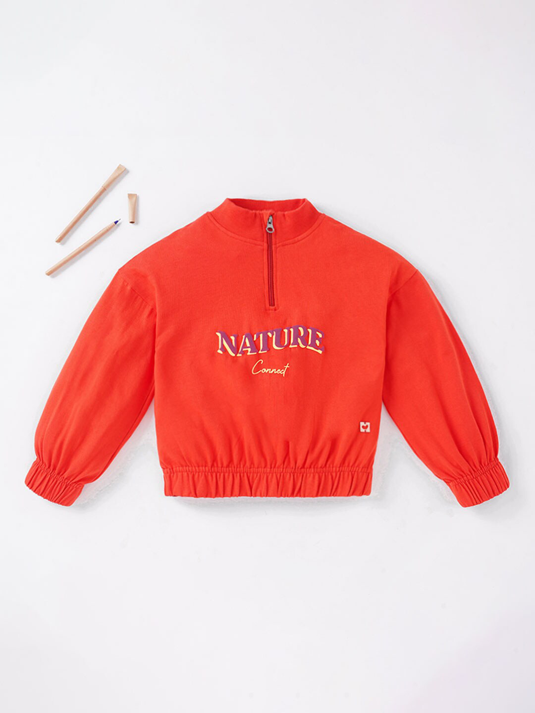 

Ed-a-Mamma Girls Printed Sweatshirt, Orange