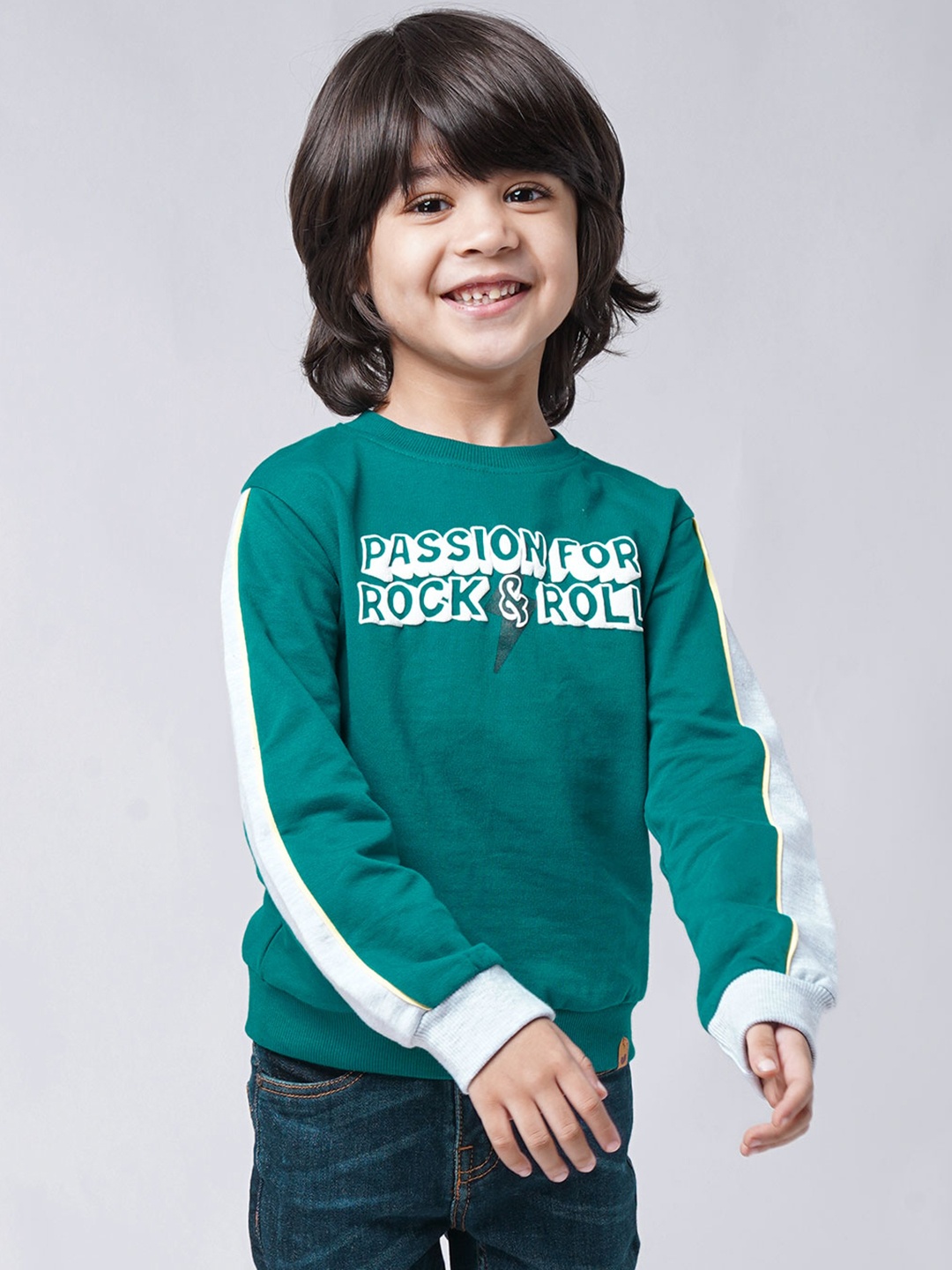 

Ed-a-Mamma Boys Printed Sweatshirt, Green
