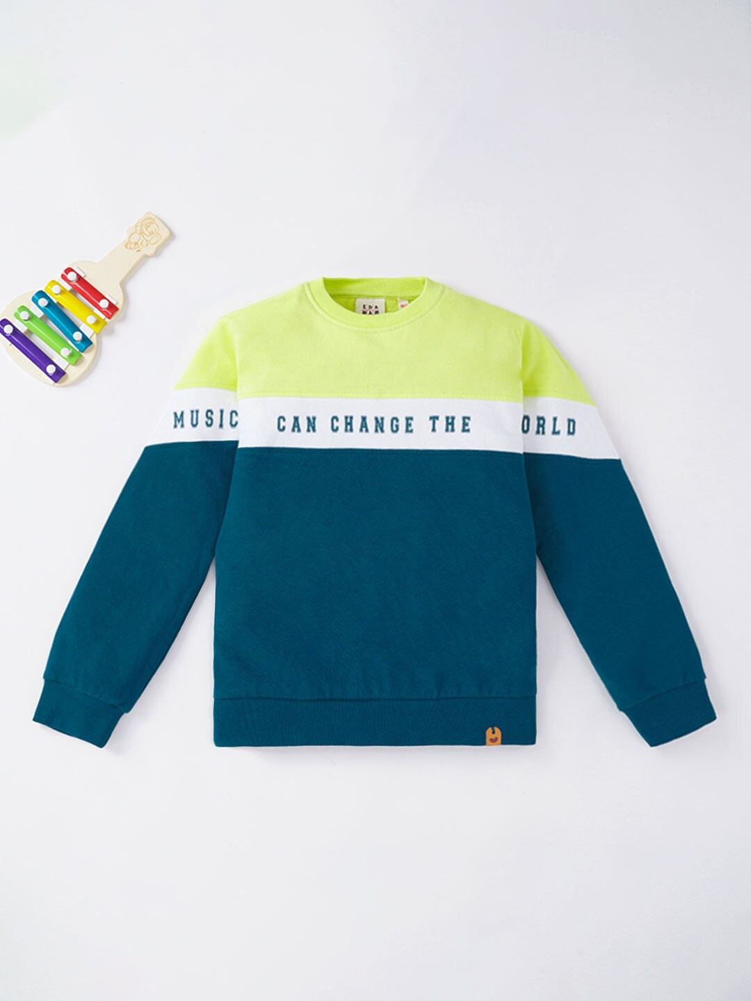 

Ed-a-Mamma Boys Colourblocked Sweatshirt, Teal