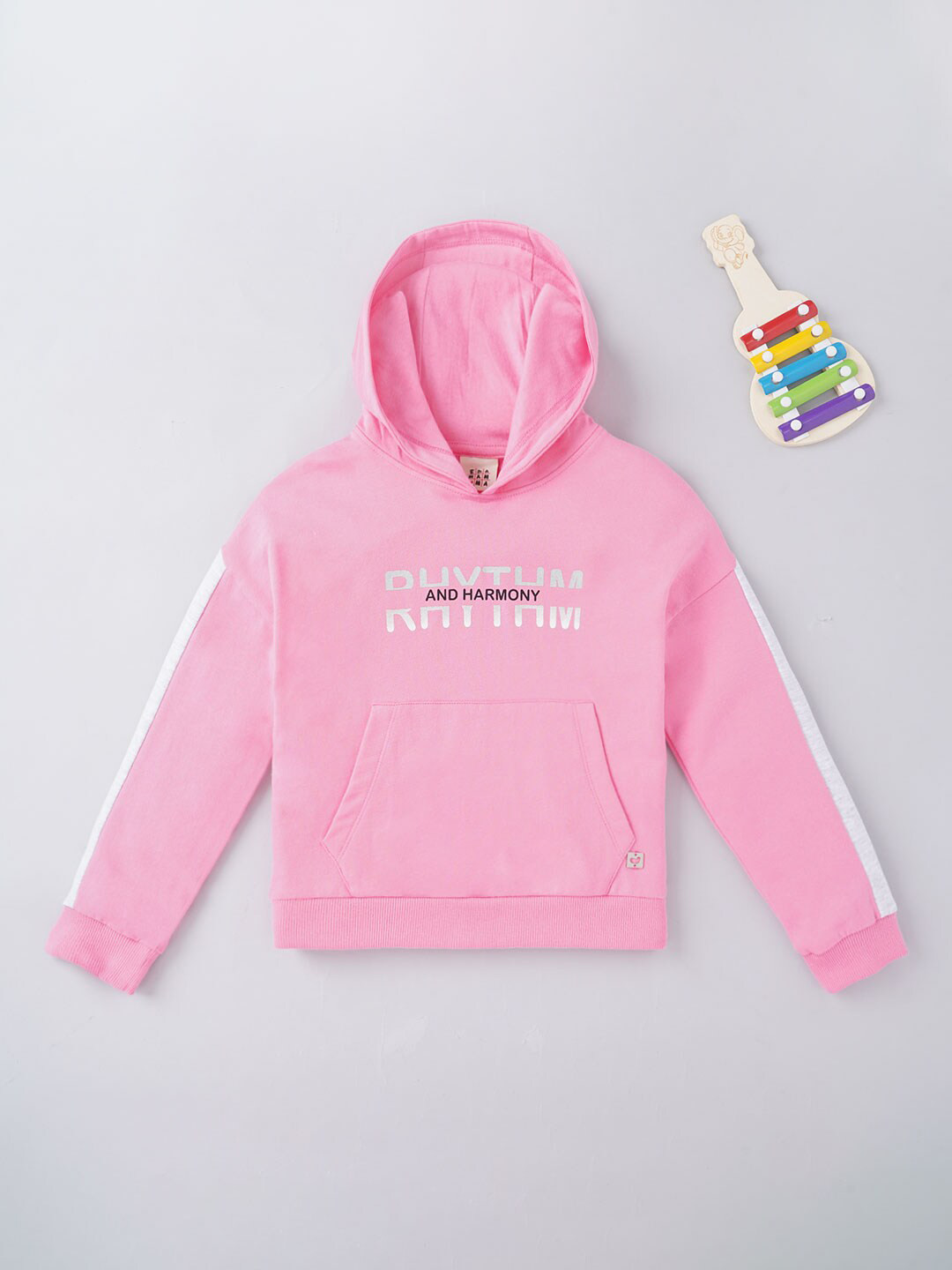 

Ed-a-Mamma Girls Printed Hooded Sweatshirt, Pink