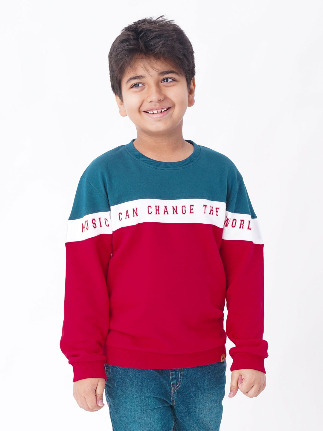 

Ed-a-Mamma Boys Colourblocked Sweatshirt, Blue