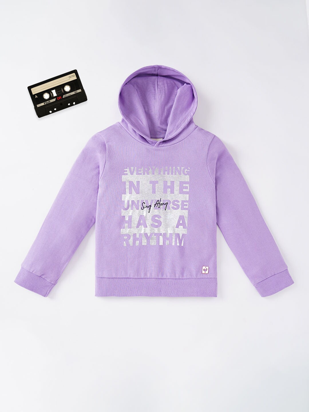 

Ed-a-Mamma Girls Printed Hooded Sweatshirt, Purple