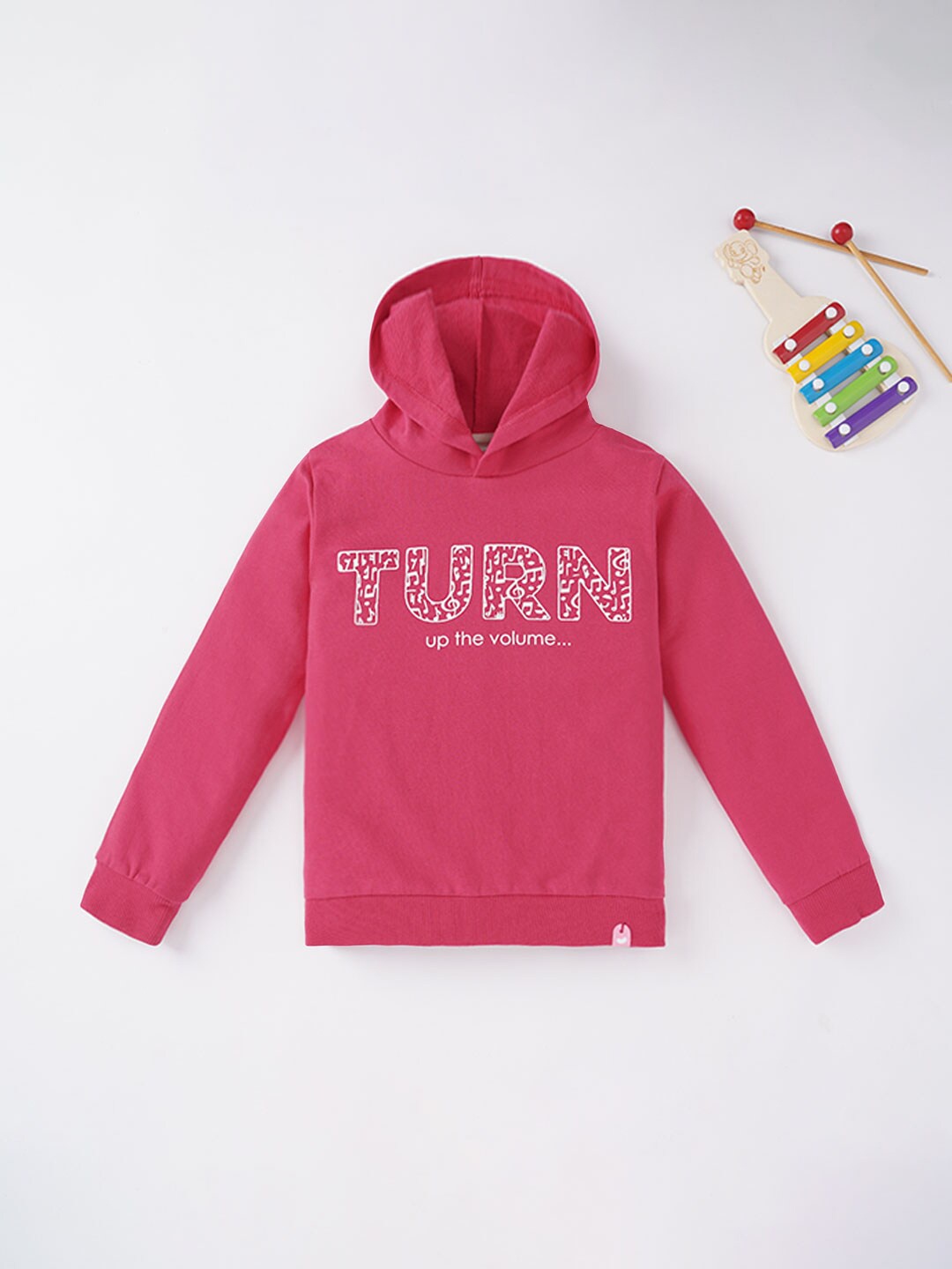 

Ed-a-Mamma Girls Printed Hooded Sweatshirt, Pink