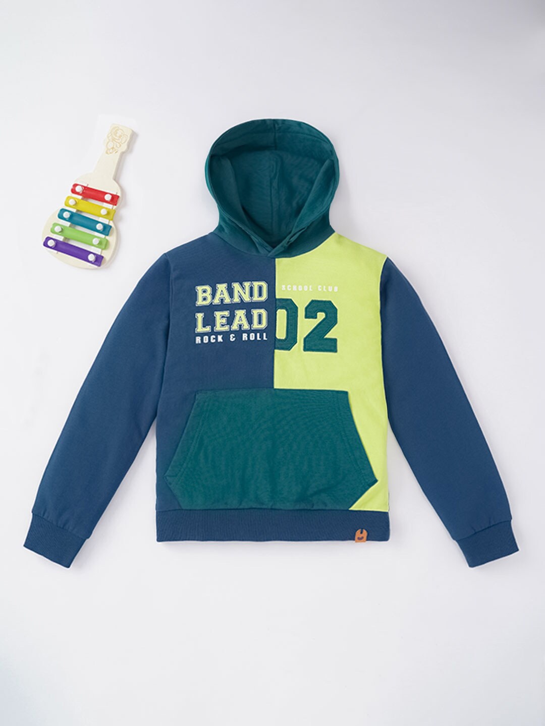 

Ed-a-Mamma Boys Printed Hooded Sweatshirt, Blue