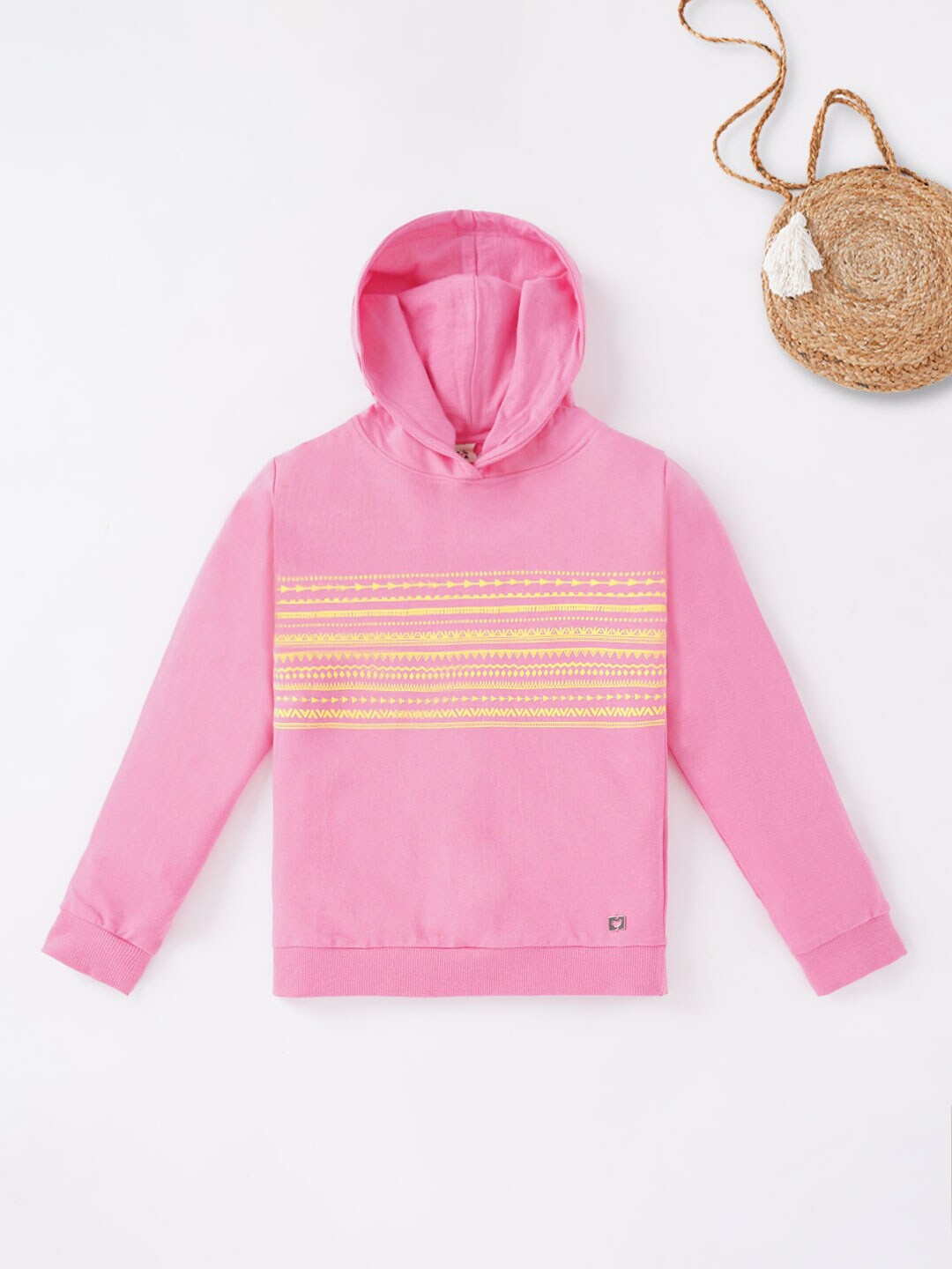 

Ed-a-Mamma Girls Printed Hooded Sweatshirt, Pink