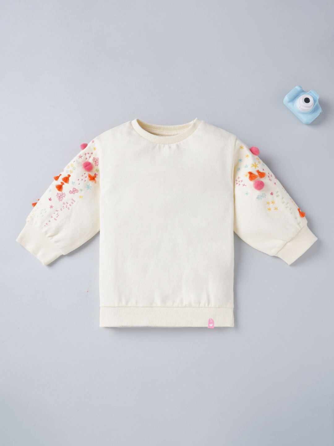 

Ed-a-Mamma Girls Printed Sweatshirt, White