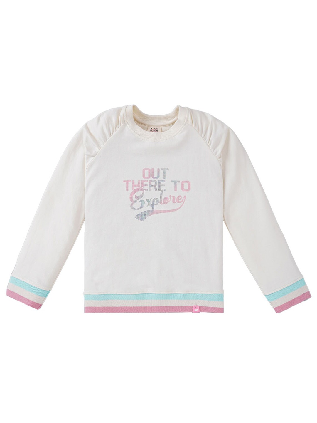 

Ed-a-Mamma Girls Printed Sweatshirt, White
