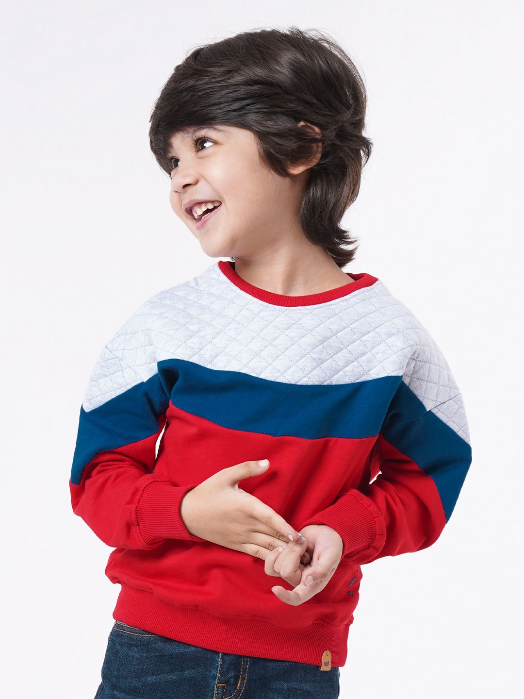 

Ed-a-Mamma Boys Colourblocked Sweatshirt, Red