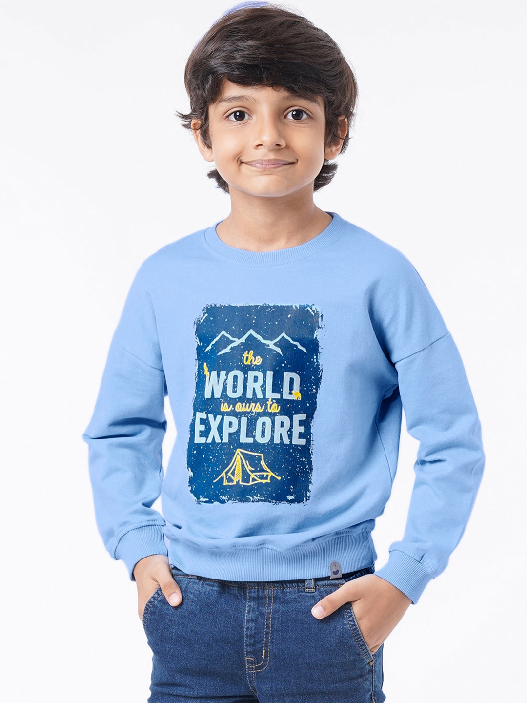 

Ed-a-Mamma Boys Printed Sweatshirt, Blue