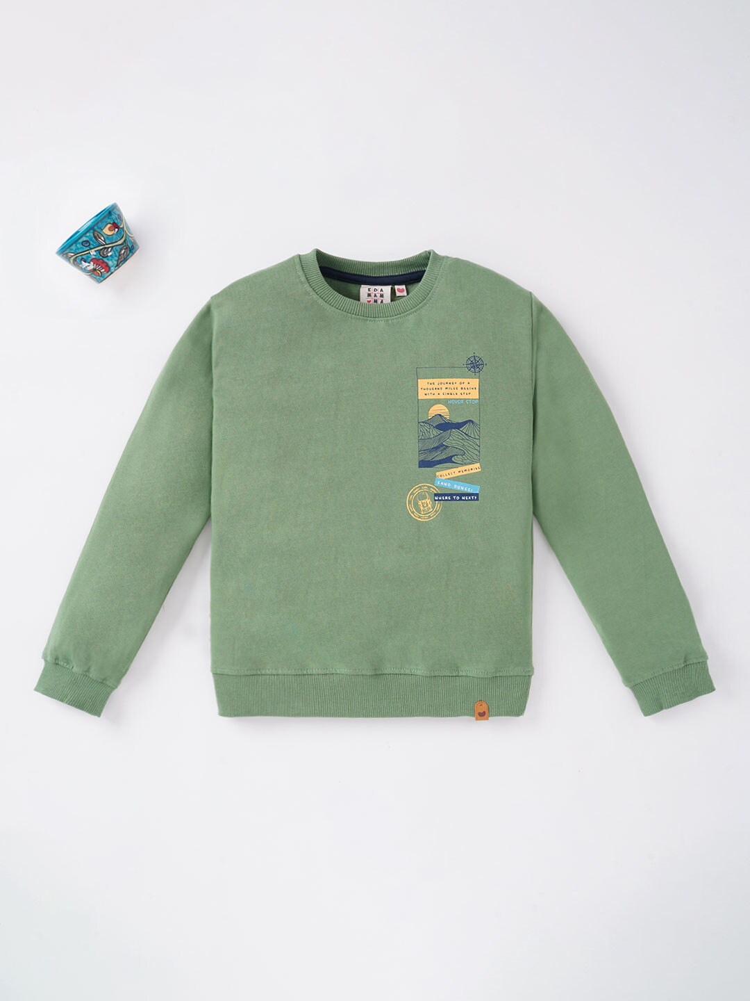 

Ed-a-Mamma Boys Printed Sweatshirt, Green