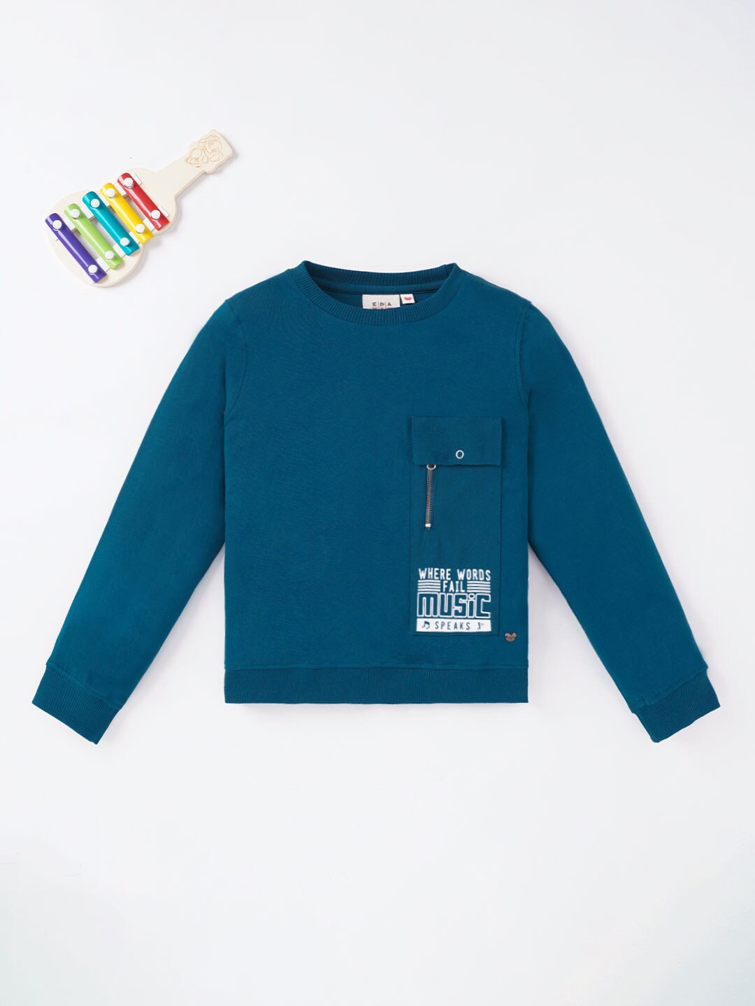 

Ed-a-Mamma Boys Printed Sweatshirt, Blue