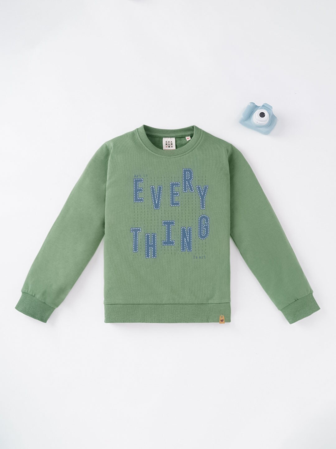 

Ed-a-Mamma Boys Green Printed Sweatshirt