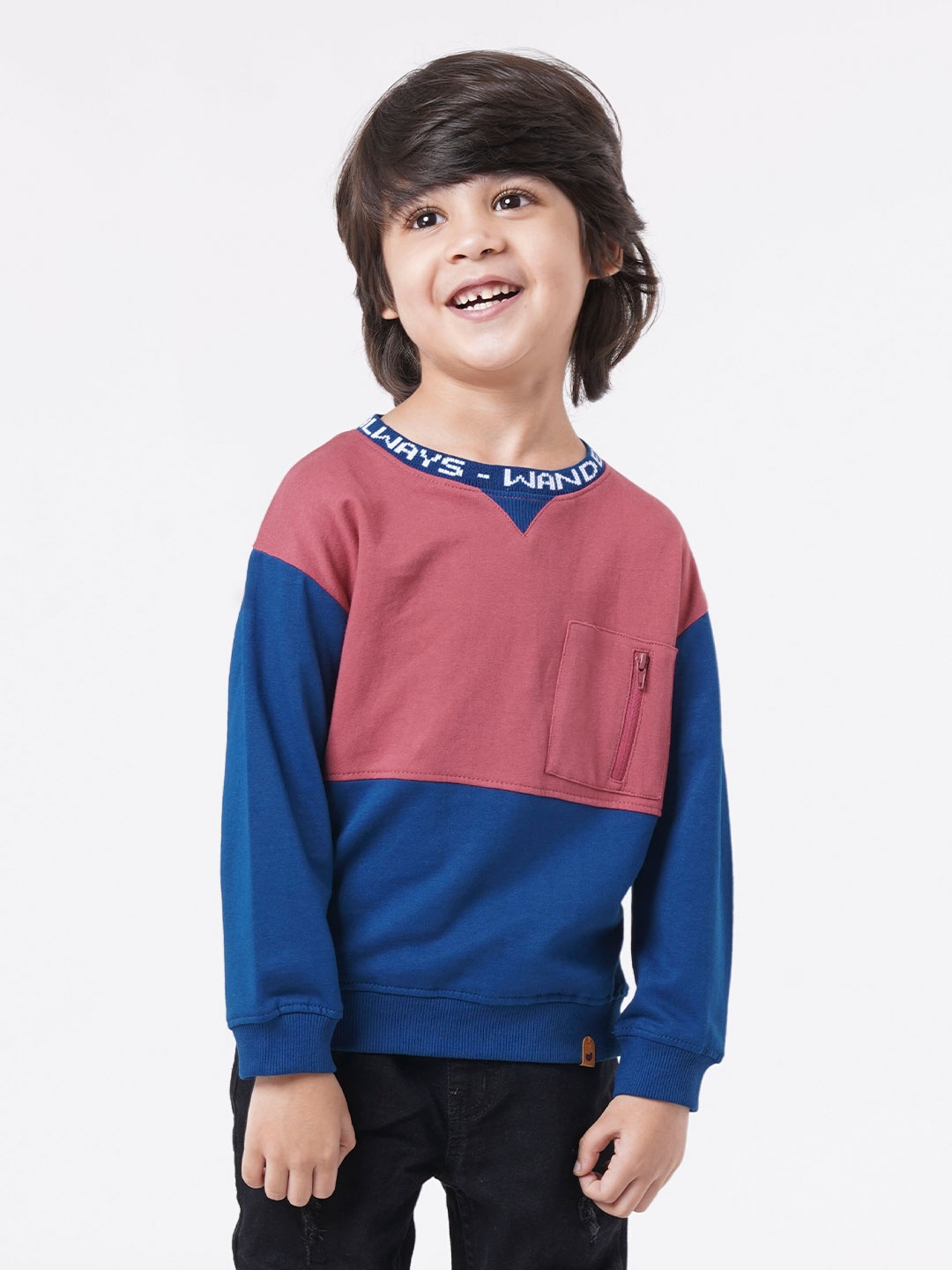 

Ed-a-Mamma Boys Colourblocked Sweatshirt, Blue
