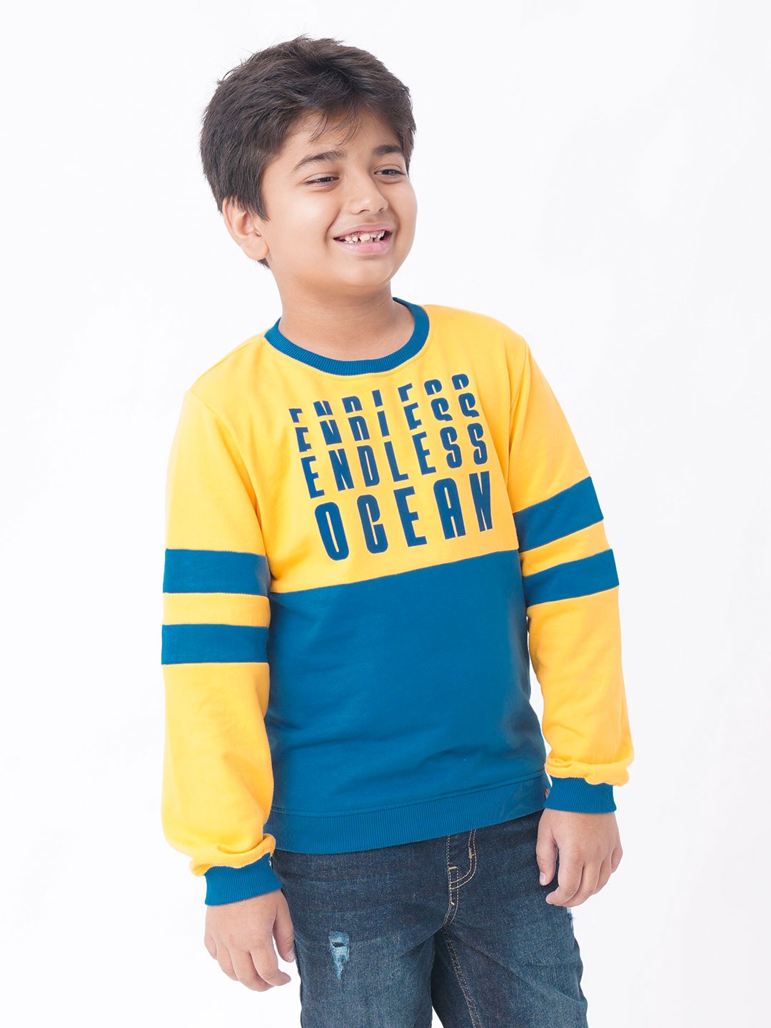 

Ed-a-Mamma Boys Colourblocked Sweatshirt, Yellow