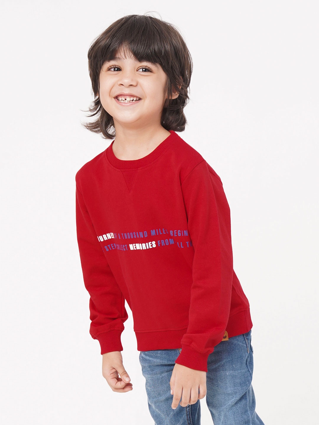 

Ed-a-Mamma Boys Printed Sweatshirt, Red