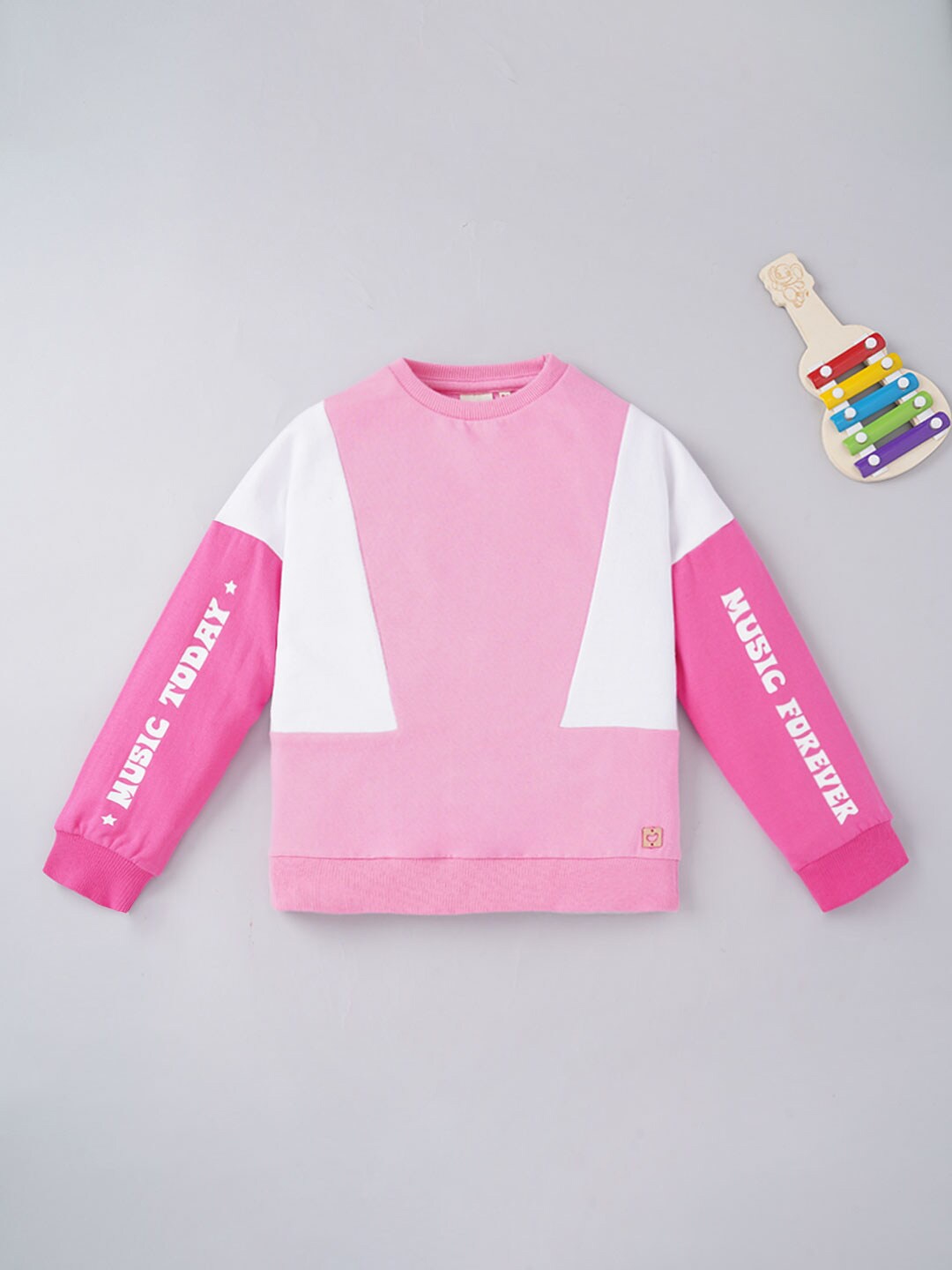 

Ed-a-Mamma Girls Printed Sweatshirt, Pink