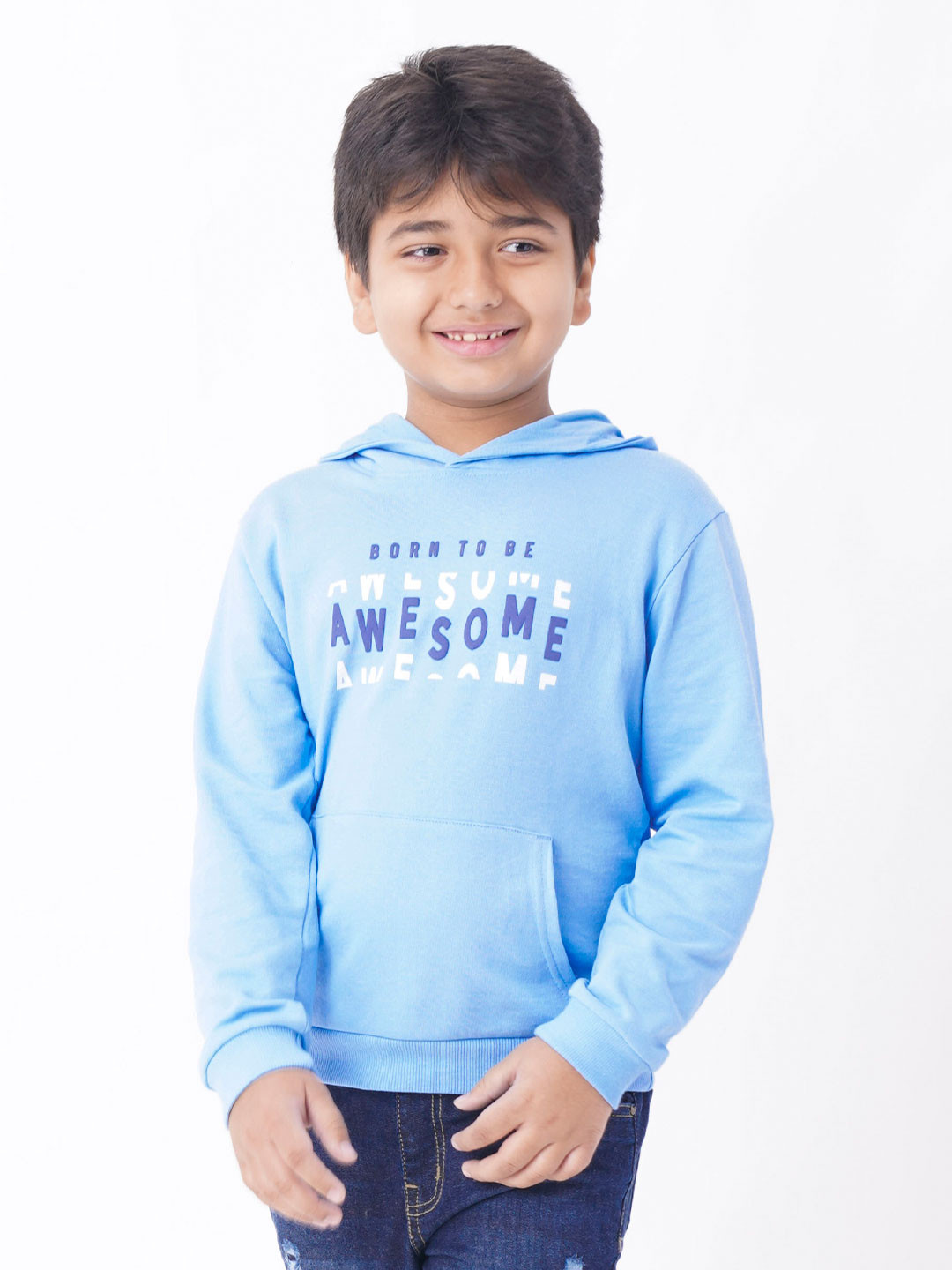 

Ed-a-Mamma Boys Printed Hooded Sweatshirt, Blue