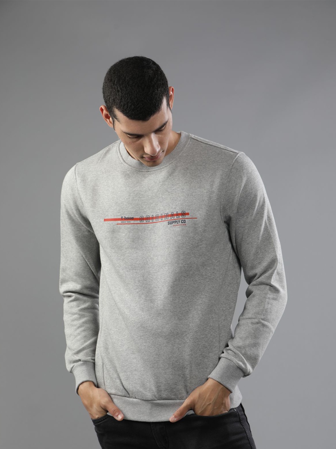 

t-base Men Sweatshirt, Grey