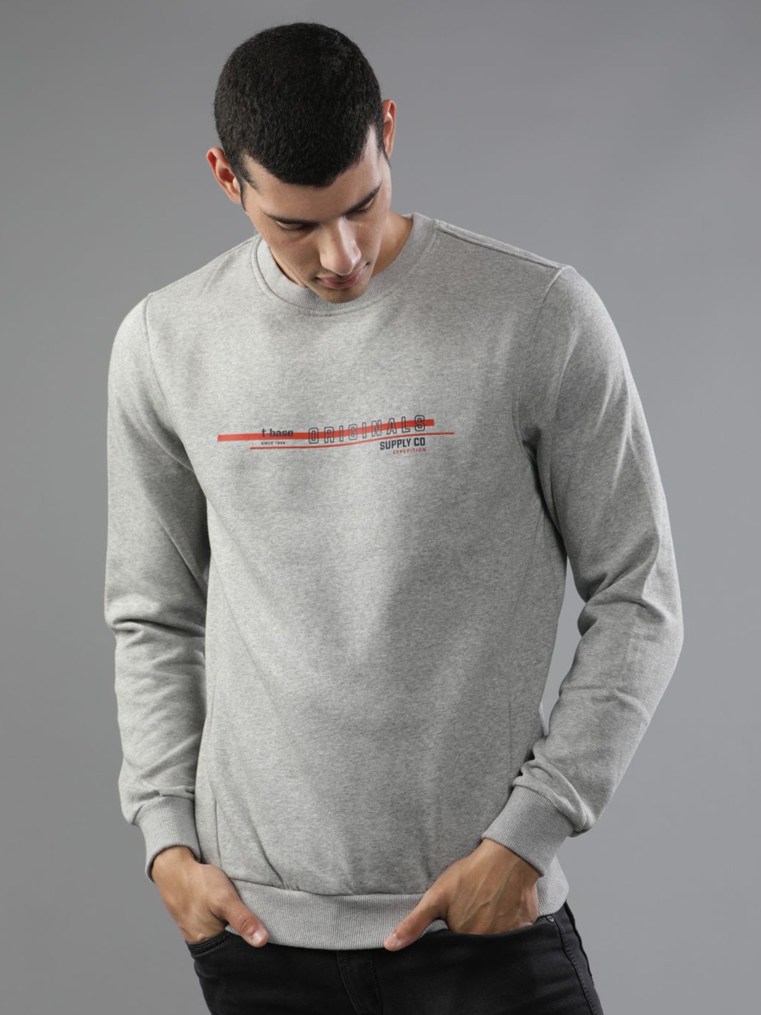 

t-base Men Sweatshirt, Grey