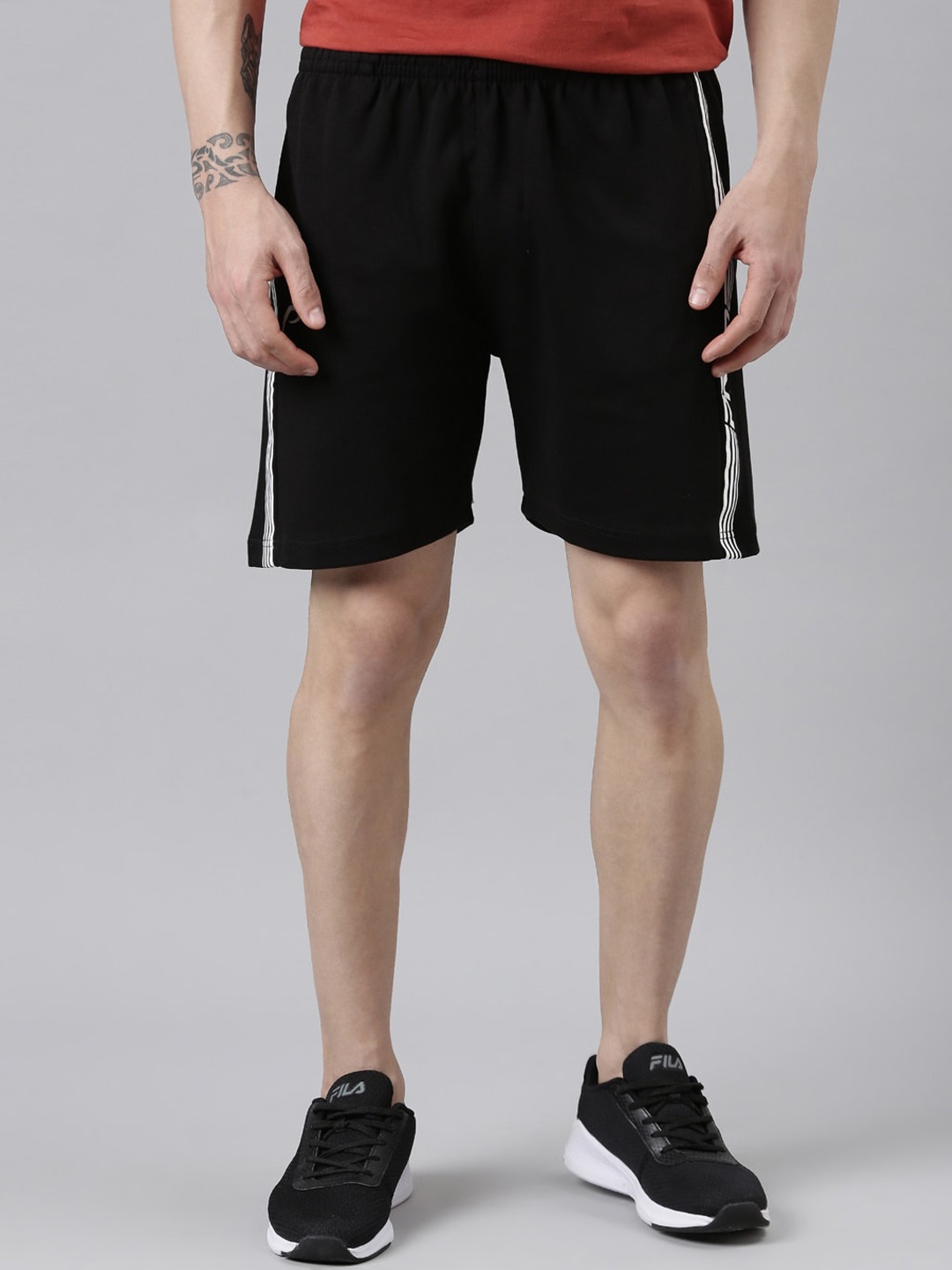 

Proline Active Men Training or Gym Cotton Sports Shorts, Black