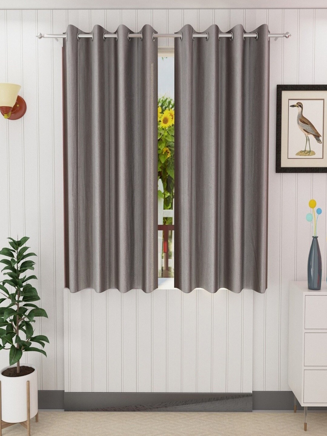 

Homefab India Set of 2 Window Curtaina, Grey