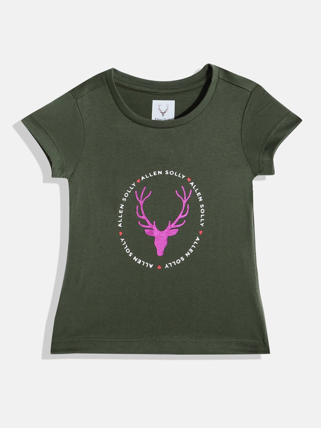 

Allen Solly Junior Girls Brand Logo Print T-shirt, Olive