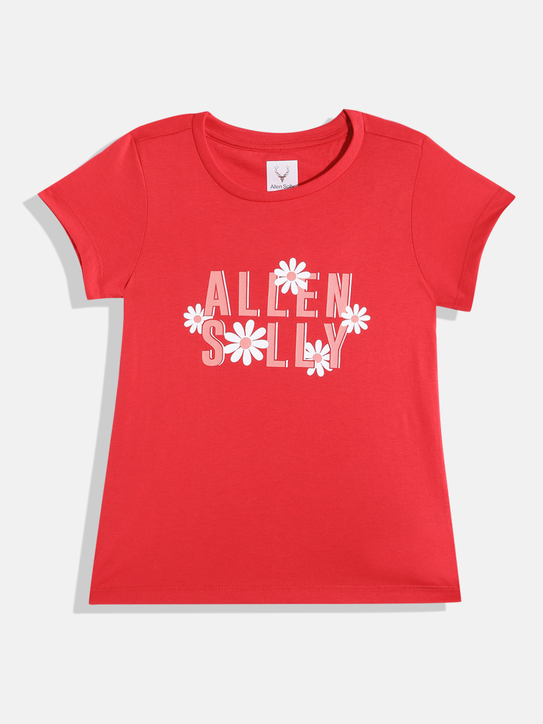 

Allen Solly Junior Girls Brand Logo Print T-shirt, Red