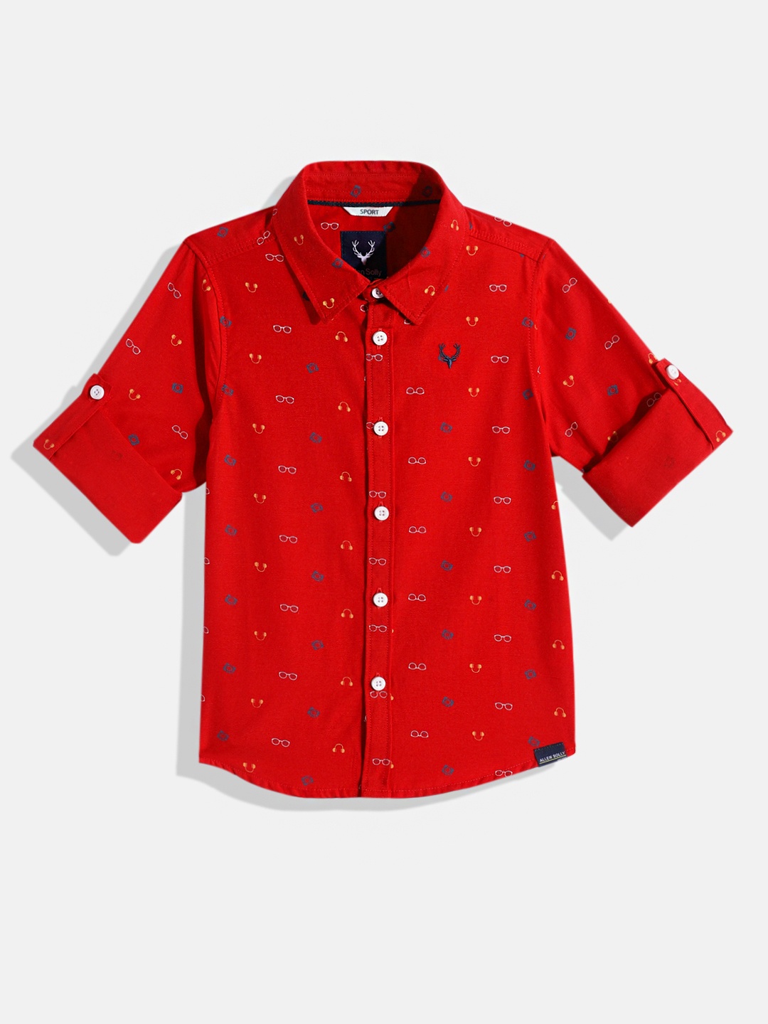 

Allen Solly Junior Boys Custom Printed Pure Cotton Casual Shirt, Red