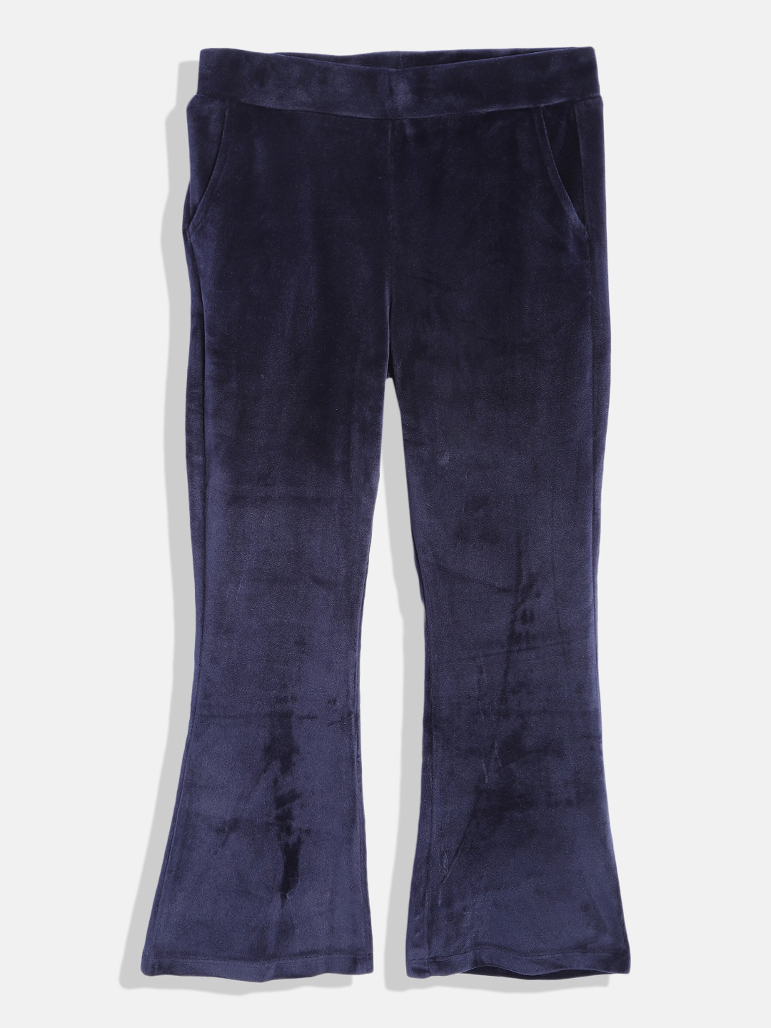 

Allen Solly Junior Girls Navy Blue Solid Velvet Trousers