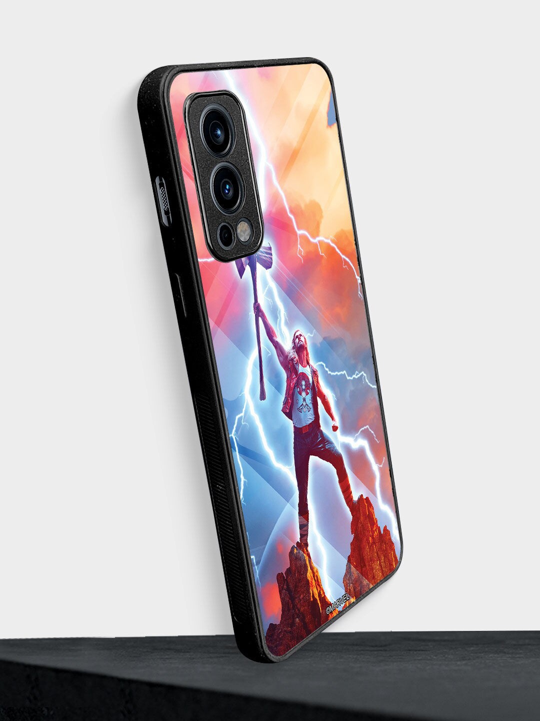 

macmerise Blue Printed Raise The Stormbreaker Oneplus Nord 2 Glass Phone Back Case