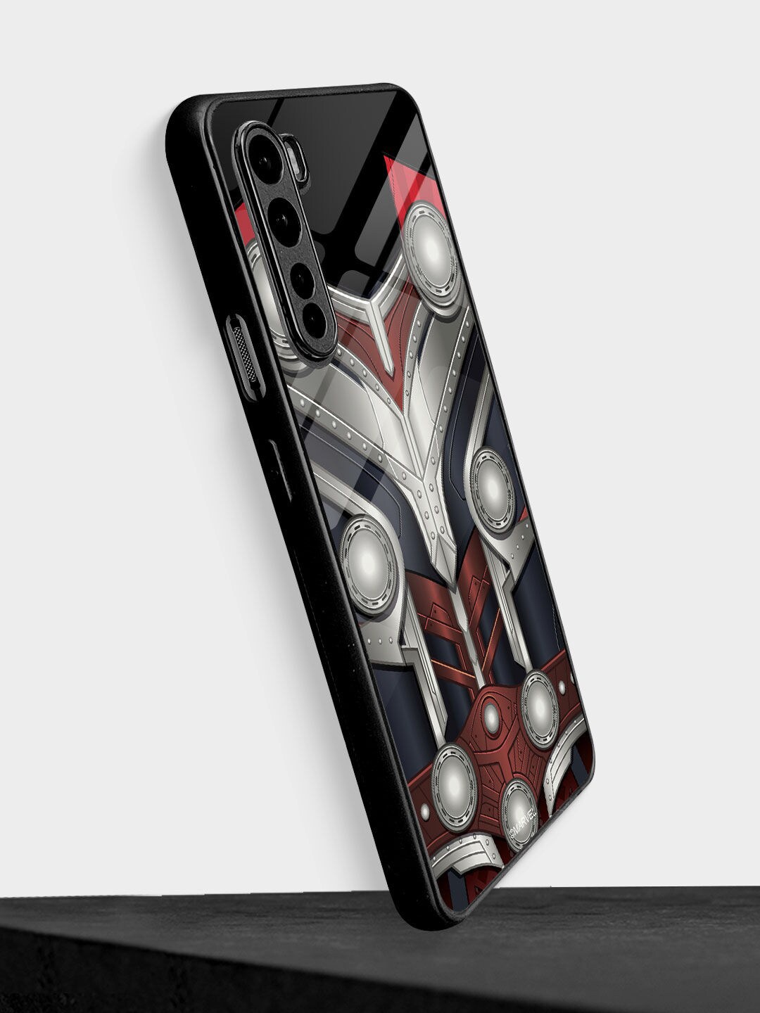 

macmerise Silver-Toned & Black Printed Oneplus Nord Phone Cases