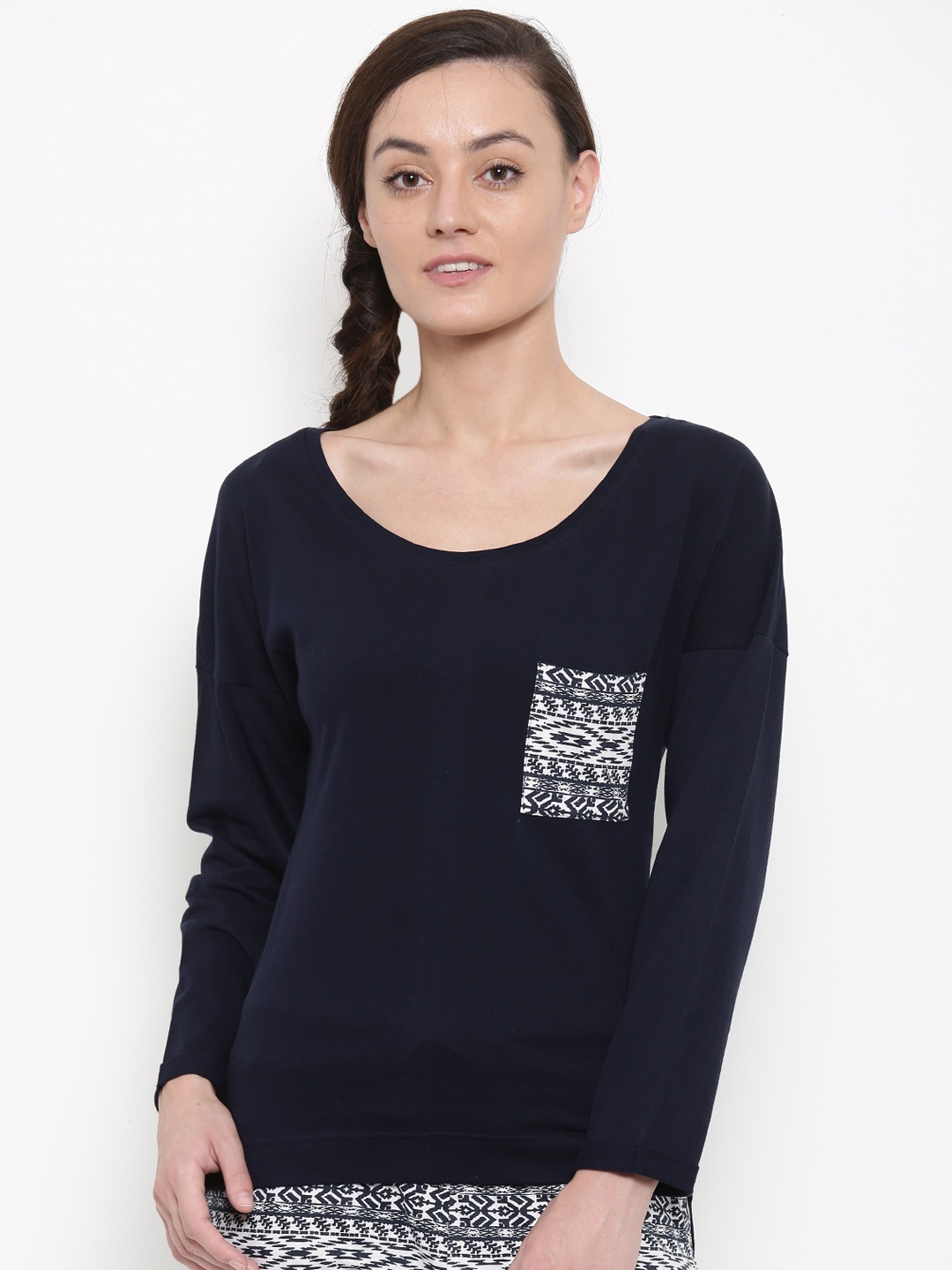 

Slumber Jill Astral Navy Lounge T-shirt FWSJ913, Navy blue