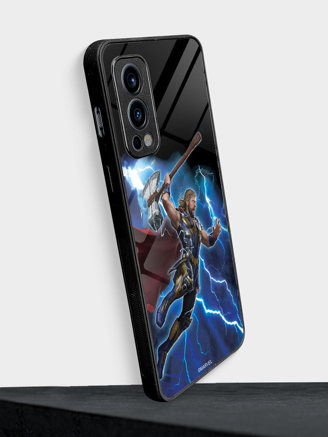 

macmerise Blue & Black Worthy Thor Attack Oneplus Nord 2 Mobile Phone Case