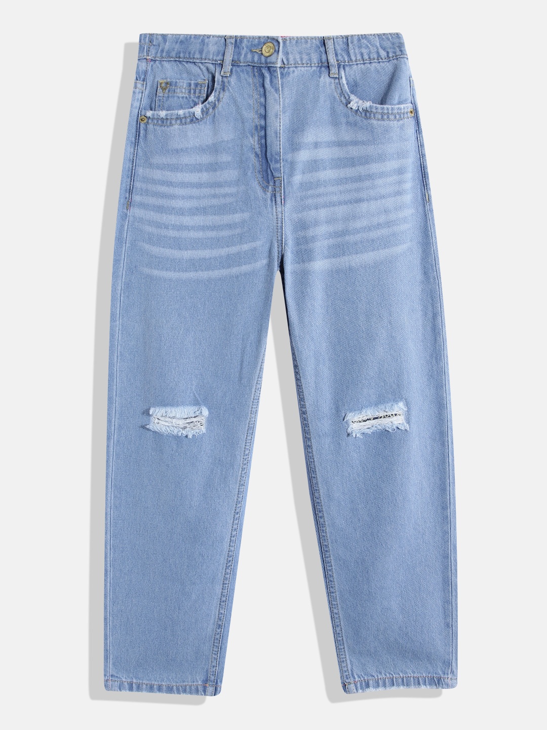 

Allen Solly Junior Girls Cotton Mildly Distressed Light Fade Jeans, Blue
