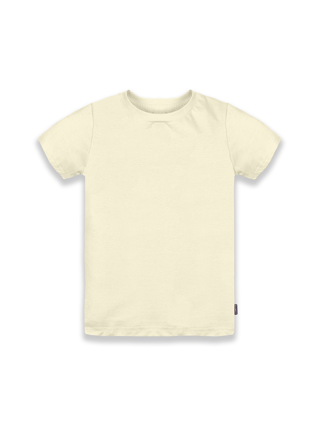 

KiddoPanti Boys Solid Cream-Coloured Pure Cotton T-shirt