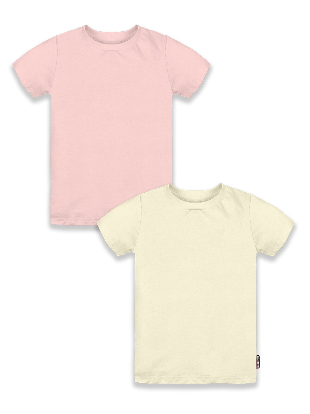 

KiddoPanti Boys Pink & Yellow Solid Pack Of 2 Half Sleeve Round neck Cotton T-shirt