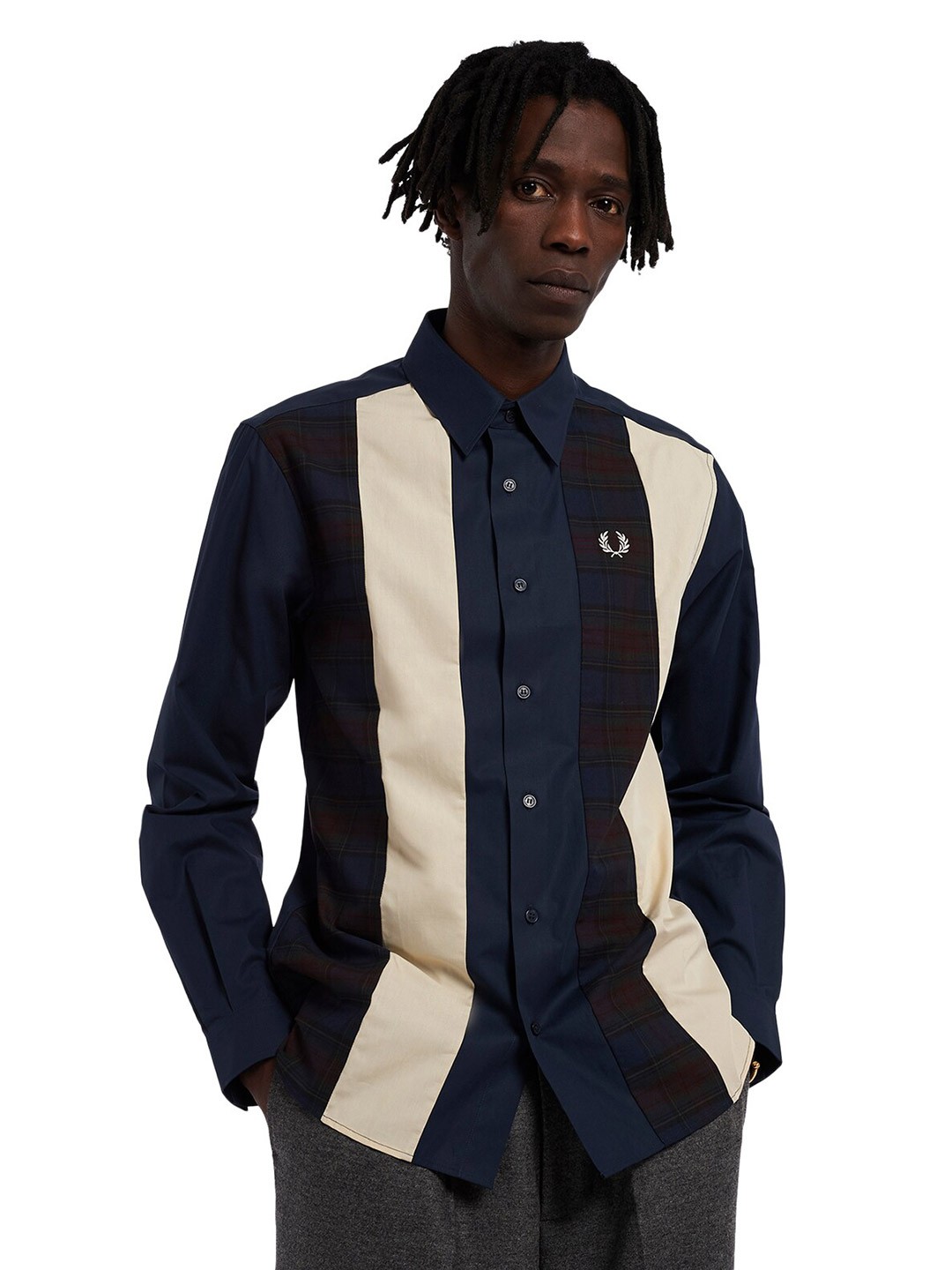 

Fred Perry Men Blue Comfort Checked Pure Cotton Casual Shirt