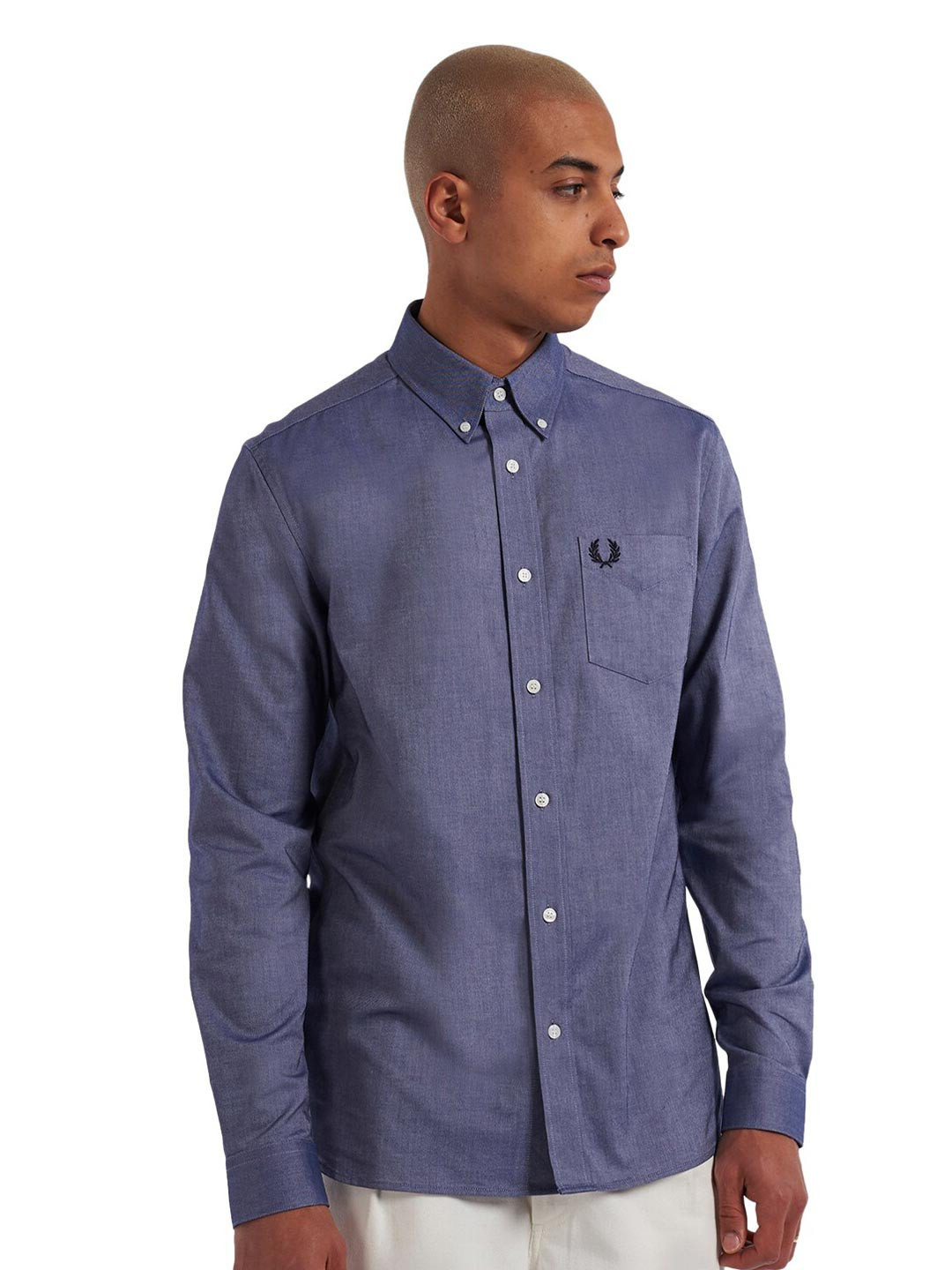 

Fred Perry Men Blue Soild Comfort Pure Cotton Casual Shirt