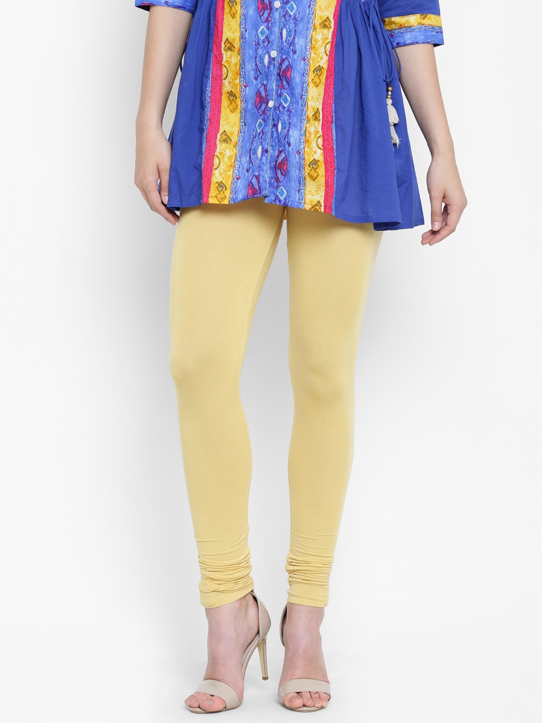 

AURELIA Yellow Churidar Leggings