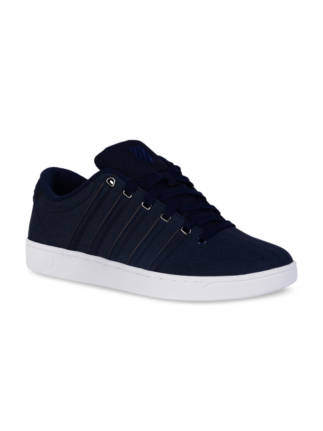 

K-SWISS Men Blue And White Striped Lace Up Sneakers