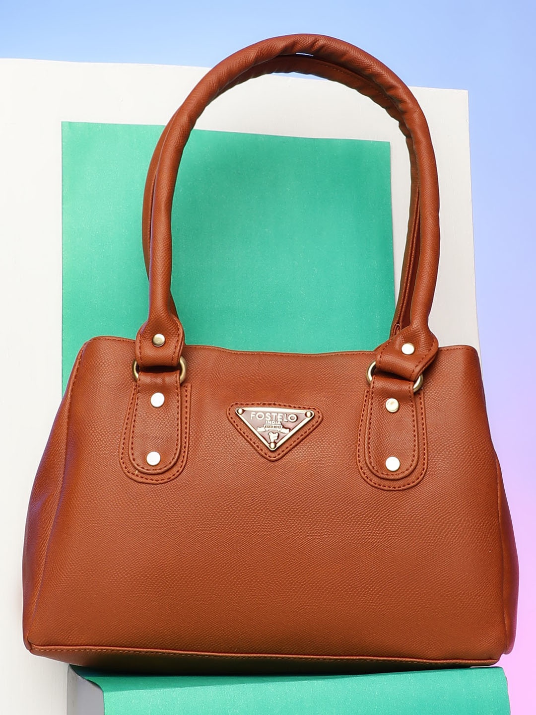 

Fostelo Tan PU Swagger Shoulder Bag