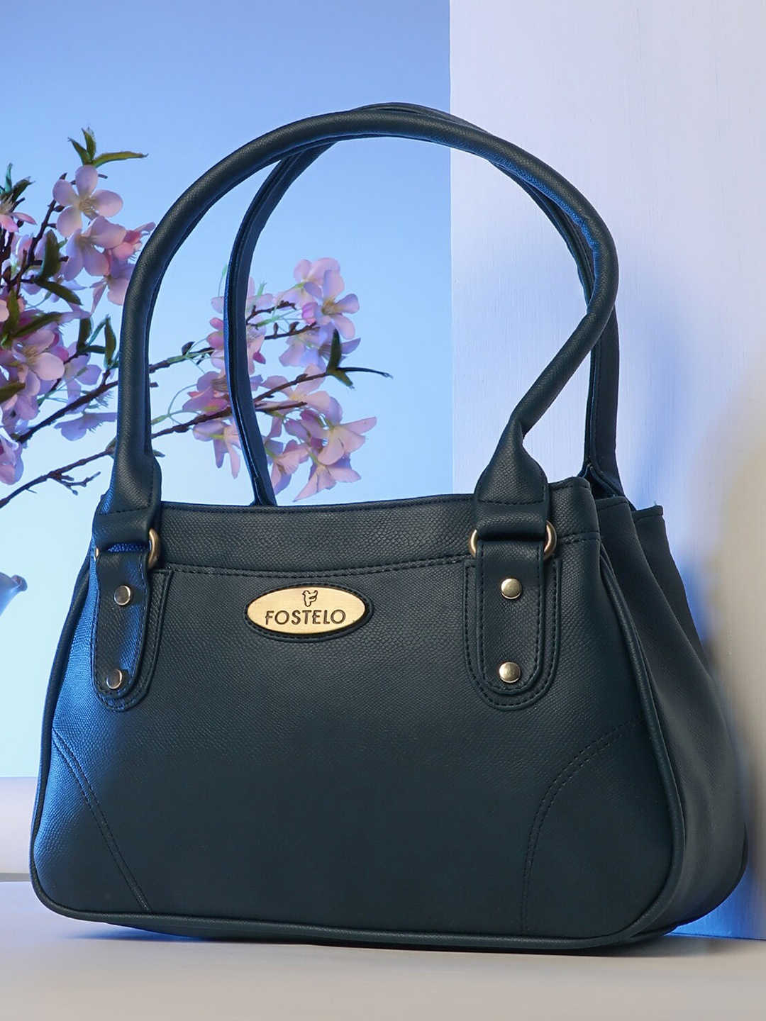 

Fostelo Blue PU Structured Handheld Bag