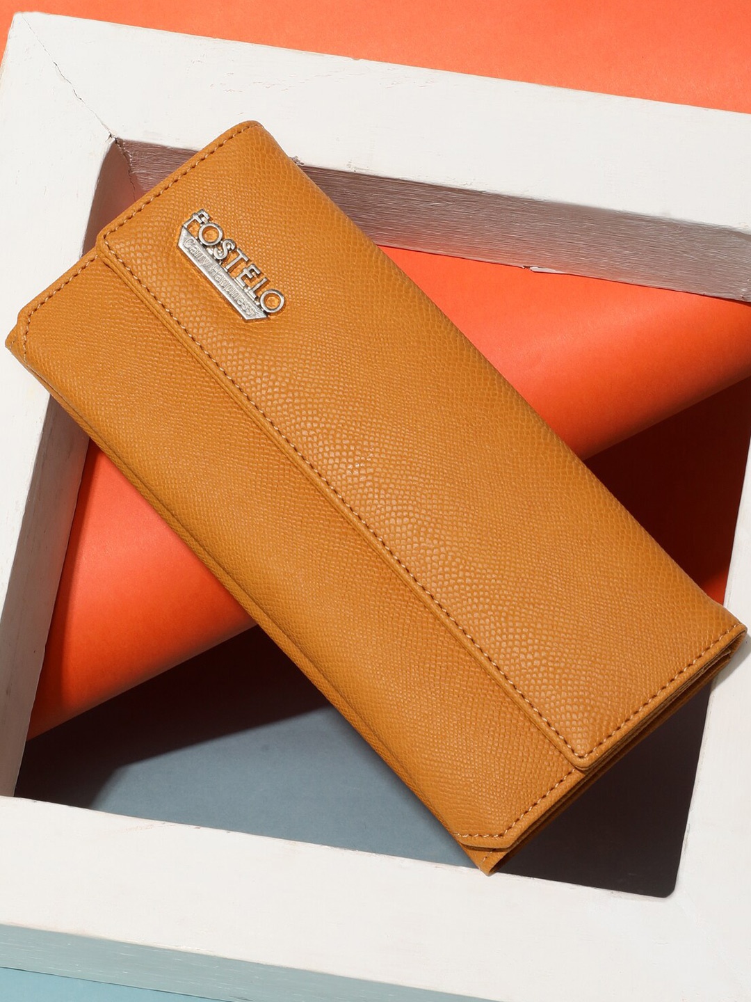 

Fostelo Solid Purse Clutch, Mustard