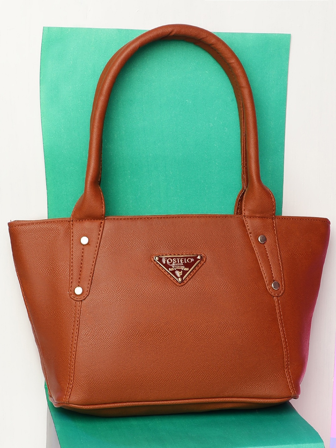 

Fostelo Tan PU Structured Shoulder Bag