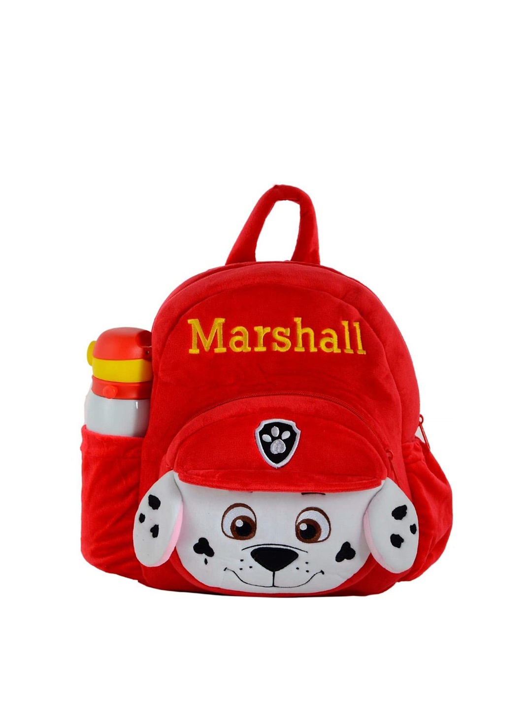 

Frantic Unisex Kids Red & Off White Graphic Backpack