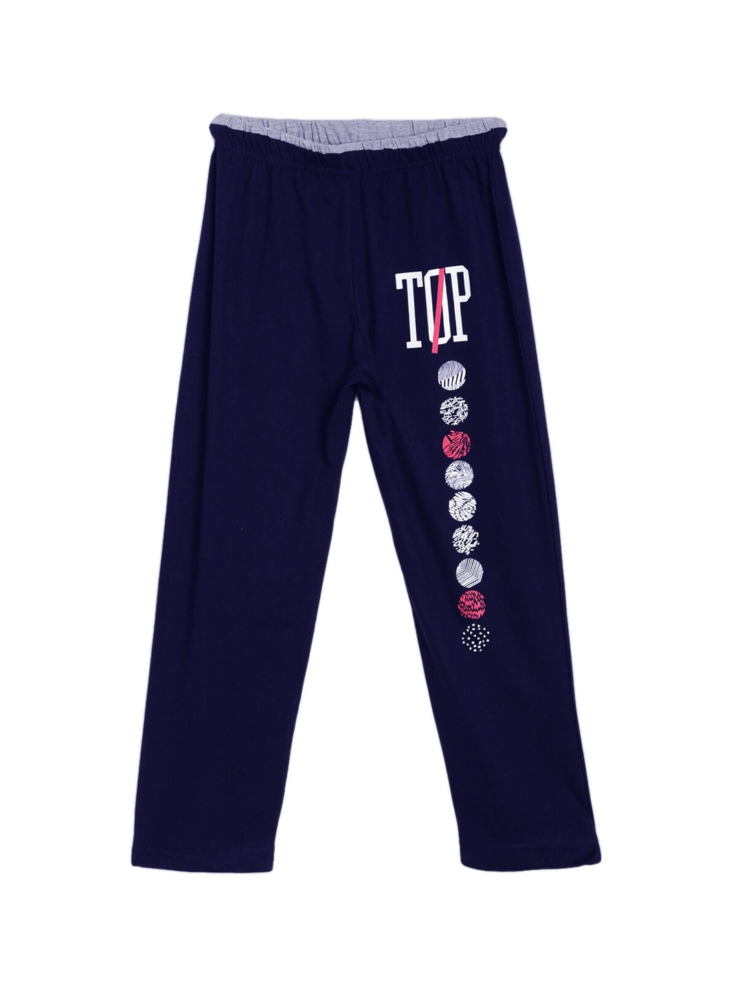 

SWEET ANGEL Boys Navy Blue & White Printed Track Pant